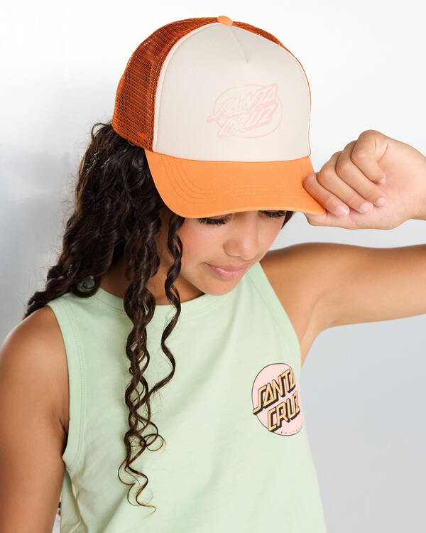 Santa Cruz Girls' Oval Dot Mono Trucker Cap for Womens
