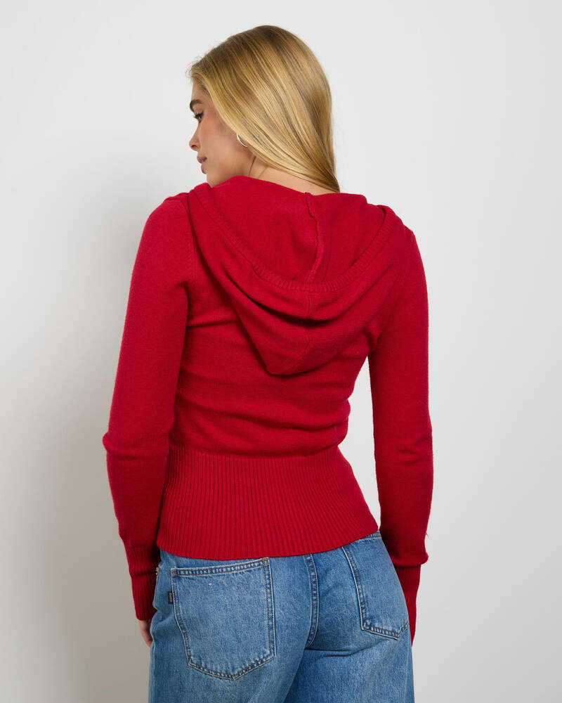 Ava And Ever Cora Hooded Zip Knit Jumper for Womens