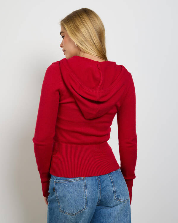 Ava And Ever Cora Hooded Zip Knit Jumper for Womens