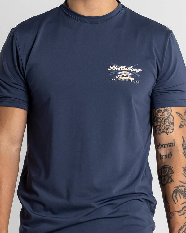 Billabong Crossboards Short Sleeve Rash Vest for Mens