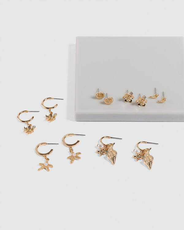 Karyn In LA Leia Hibiscus Earring Pack for Womens