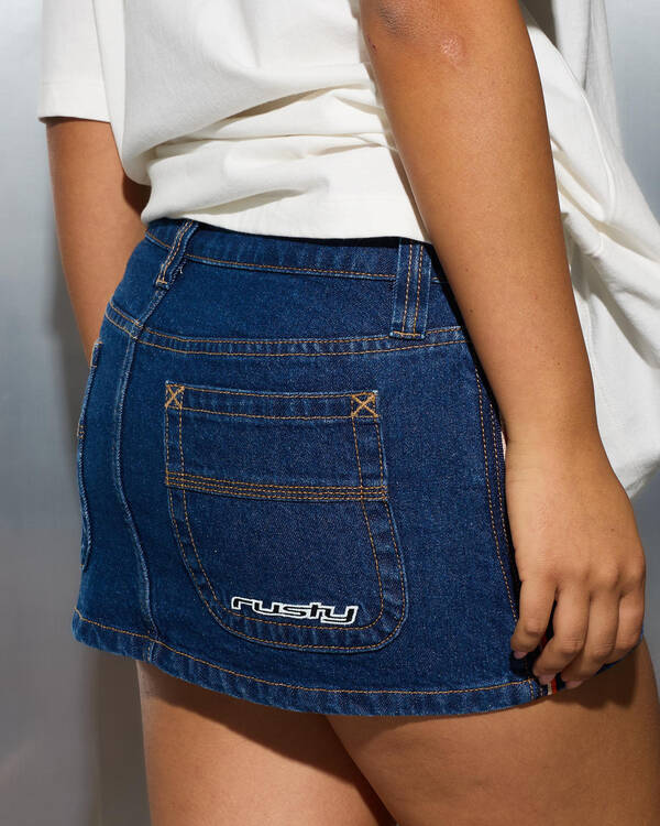Rusty Flip Mommy Low Rise Mini Denim Skirt 2.0 for Womens