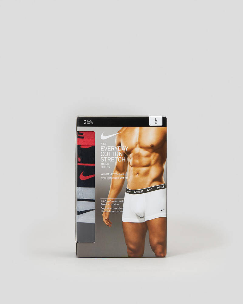 Nike Everyday Cotton Stretch Trunks 3 Pack for Mens