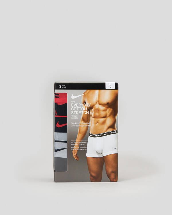 Nike Everyday Cotton Stretch Trunks 3 Pack for Mens