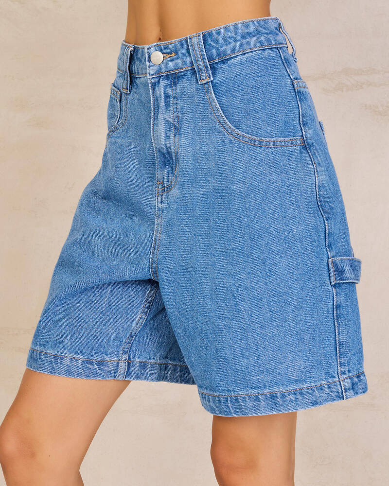 Afends Emilie- Denim Workwear Short for Womens