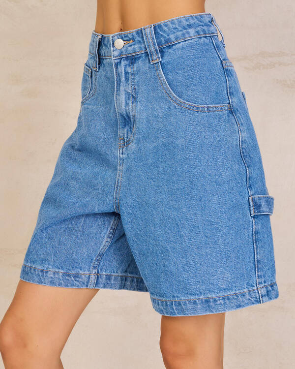 Afends Emilie- Denim Workwear Short for Womens