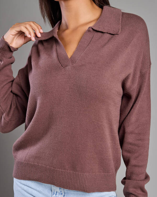 Ava And Ever Anthea Polo Collar Knit Jumper for Womens