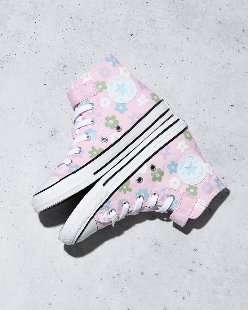 Converse Girls Chuck Taylor All Star Easy On Bubble Flowers Shoes for Womens