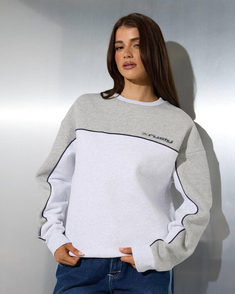 Rusty Polar Popped Paneled Fleece Jumper for Womens