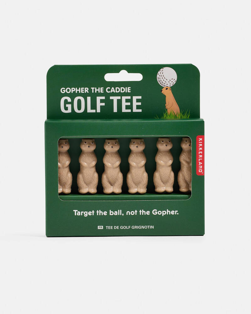 Kikkerland Gopher the Caddie Golf Tee 6 pack for Womens