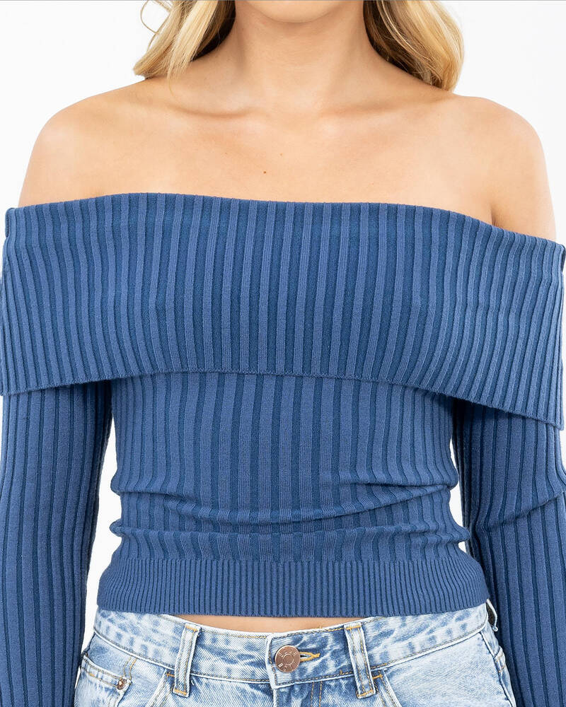 Ava And Ever Ari Off Shoulder Knit Top for Womens