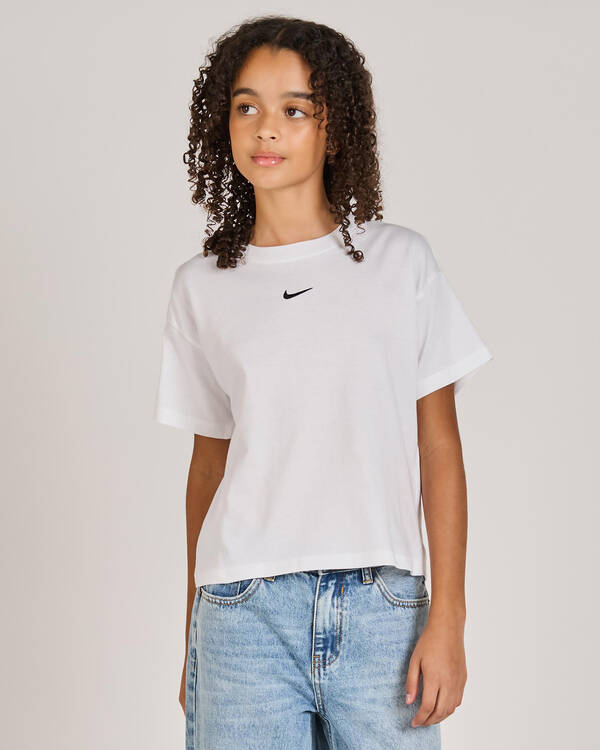 Nike Girls' Sportswear Essential Boxy T-Shirt for Womens