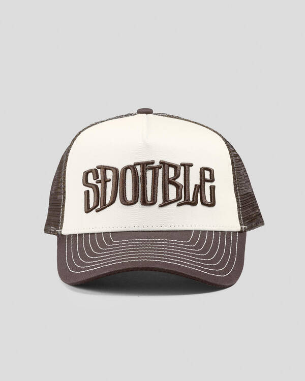 S-Double Mid-Block Curved Peak Trucker Cap for Mens