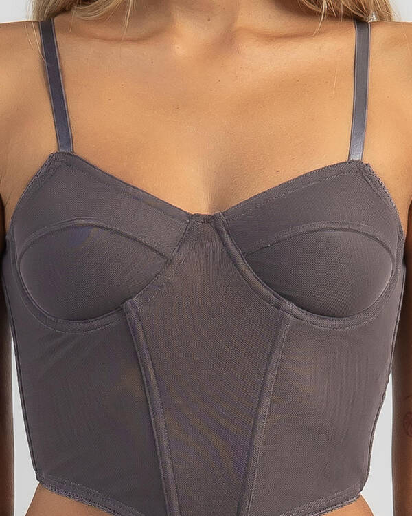 Ava And Ever Stassie Mesh Corset Top for Womens