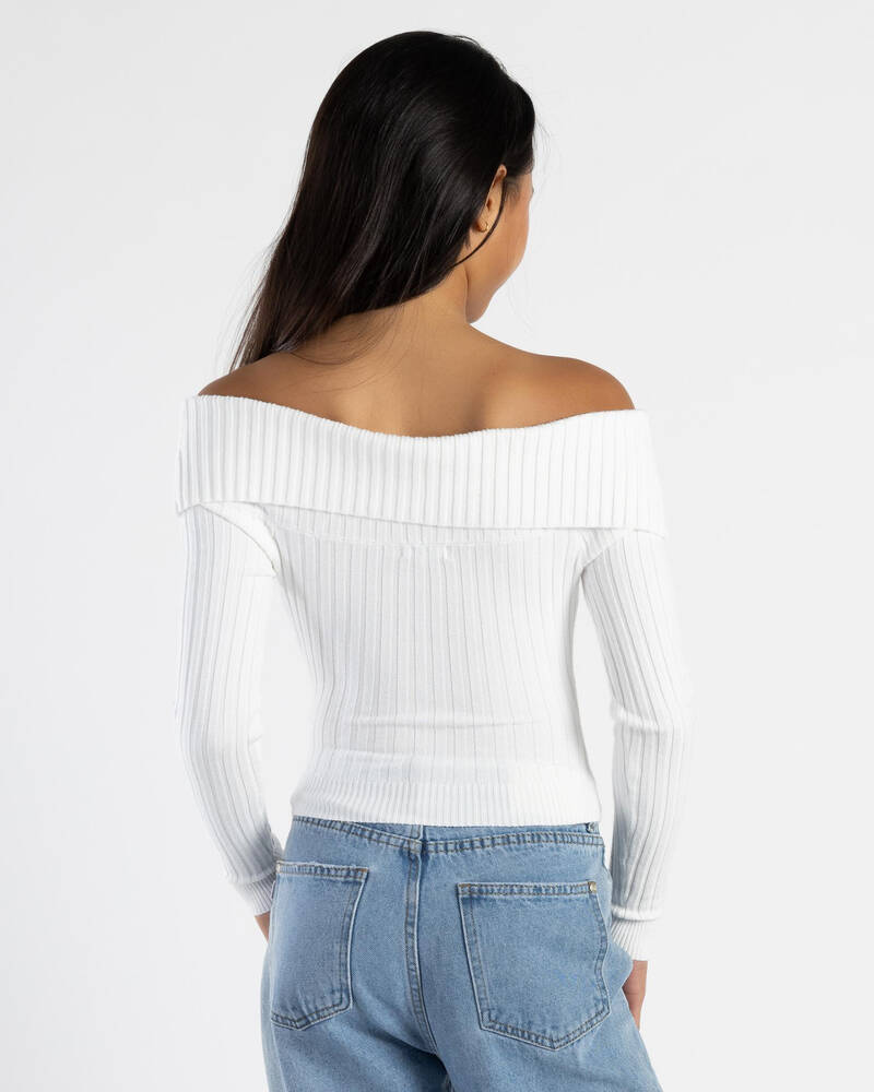 Ava And Ever Girls' Ari Off Shoulder Knit Top for Womens