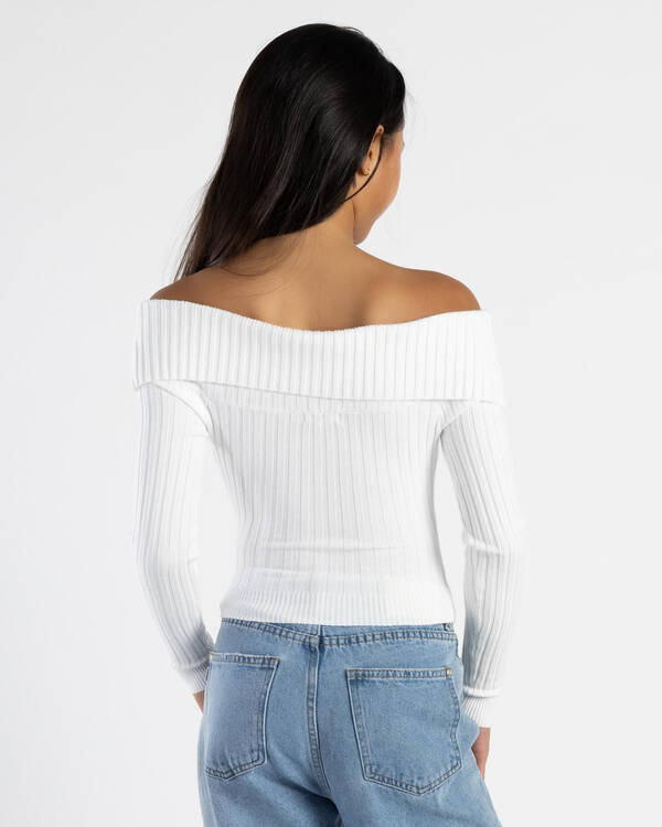 Ava And Ever Girls' Ari Off Shoulder Knit Top for Womens