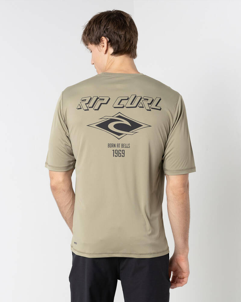 Rip Curl Icons Surflite UPF Short Sleeve Rash Vest for Mens