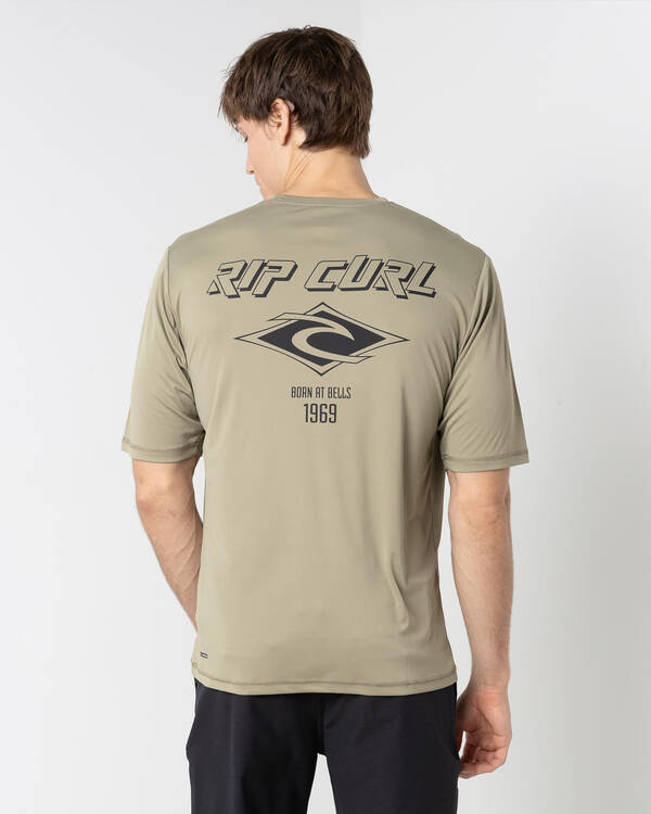 Rip Curl Icons Surflite UPF Short Sleeve Rash Vest for Mens