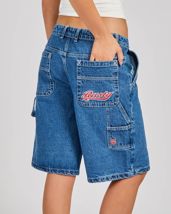 Rusty Billie Low Rise Carpenter Shorts for Womens