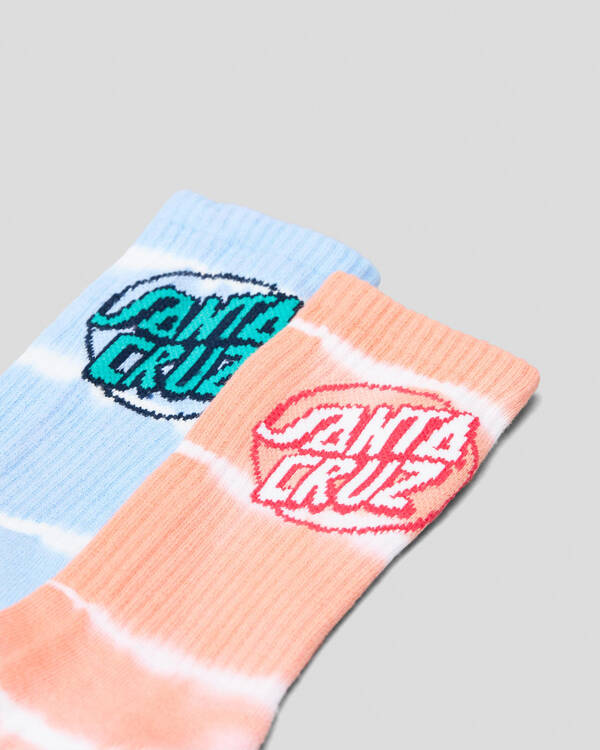 Santa Cruz Girl's Tie Dot Crew Sock Pack for Womens