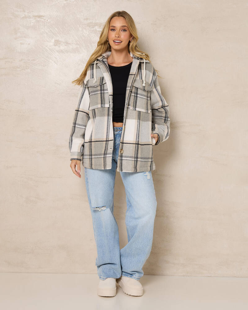 Mooloola Flynn Hooded Shacket for Womens