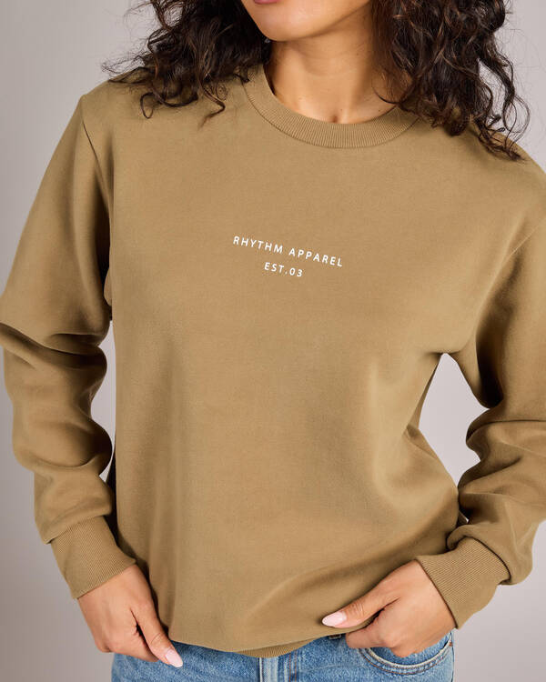 Rhythm Classic Crewneck Sweatshirt for Womens