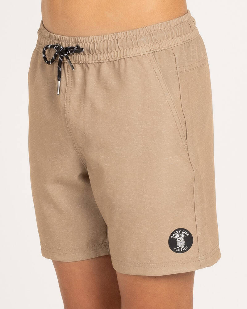 Salty Life Boys' Treaty Elastic Waist Shorts for Mens