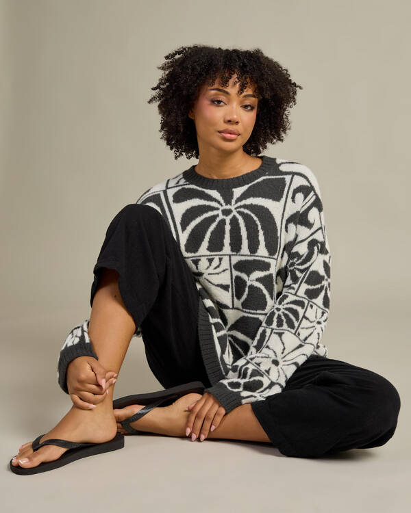 Rip Curl AOTS-TY Williams Oceanic Jacquard Crew Knit Sweater for Womens