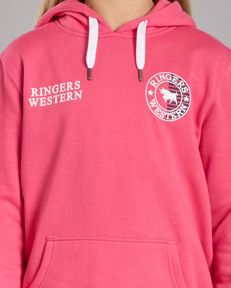 Ringers Western Girls' Jackaroo Flag Hoodie for Womens