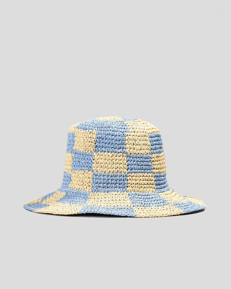 Rusty Ariel Straw Bucket Hat for Womens