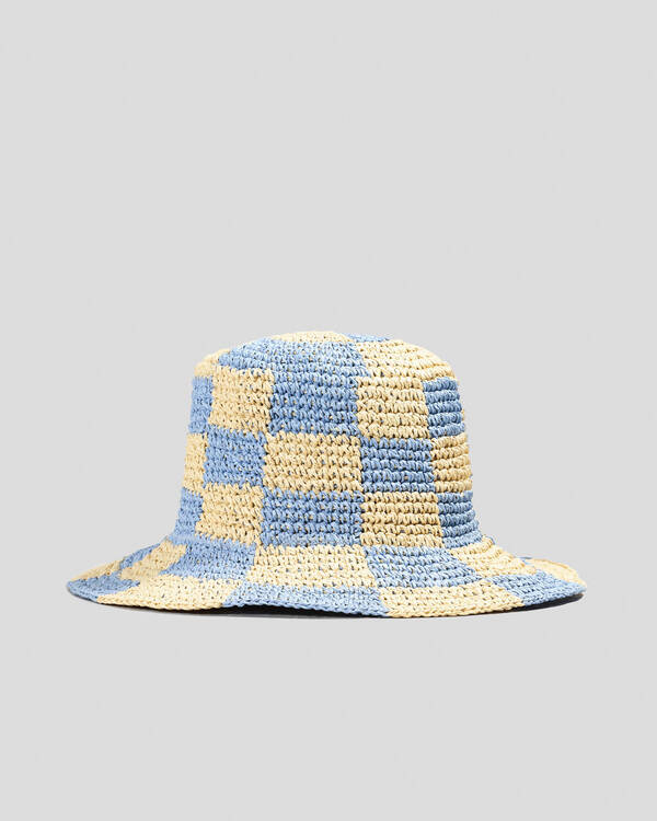 Rusty Ariel Straw Bucket Hat for Womens