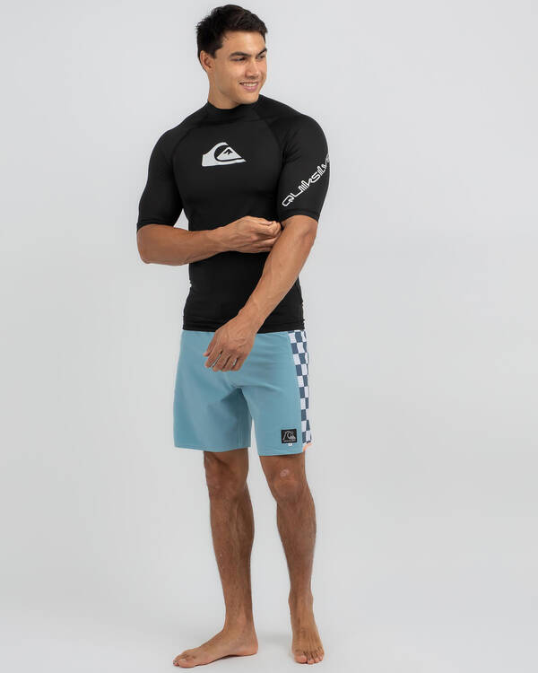 Quiksilver All Time Short Sleeve Rash Vest for Mens