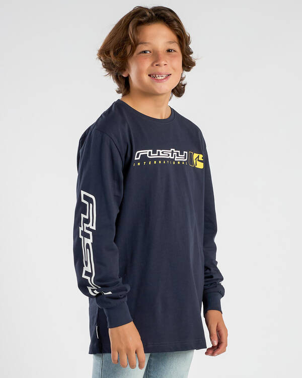 Rusty Boys' Jetsetter Long Sleeve T-Shirt for Mens