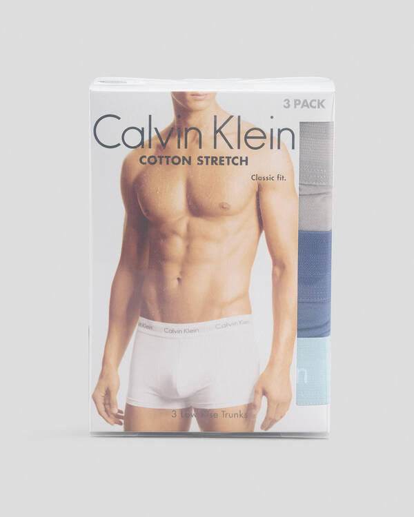 Calvin Klein Cotton Stretch Low Rise Trunk 3 Pack for Mens