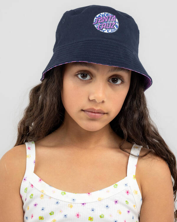 Santa Cruz Girls' Zebra Marble Dot Bucket Hat for Womens