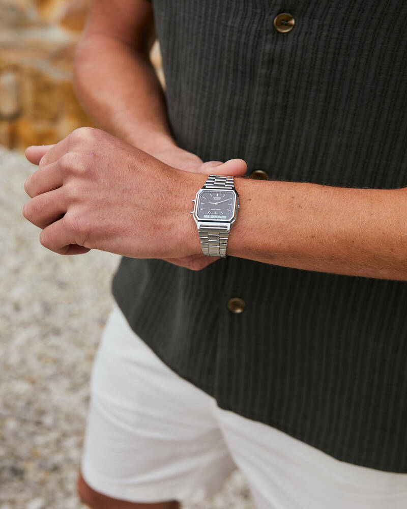 Casio AQ230A-1DS Classic Duo Time Watch for Mens