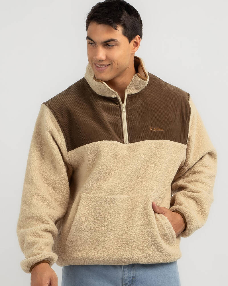 Rhythm Tamas Half Zip Pull Over Fleece for Mens