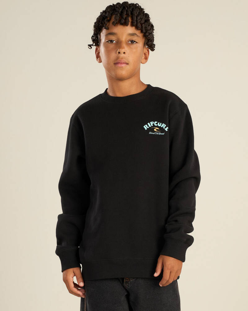 Rip Curl Boys' Shred Till Dead Crewneck Sweatshirt for Mens