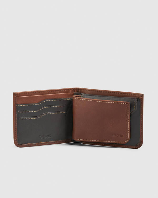 Rip Curl Surf Revival RFID 2 In 1 Leather Wallet for Mens