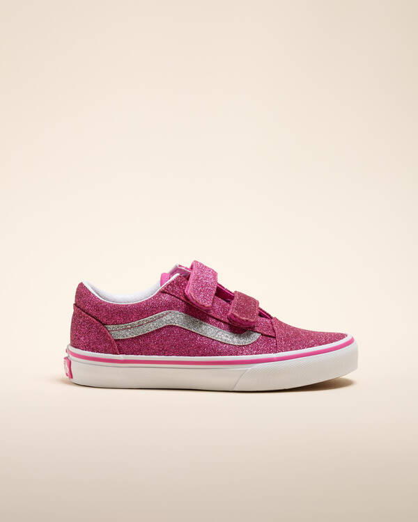Vans Girls' Old Skool V Glitter Shoes for Womens