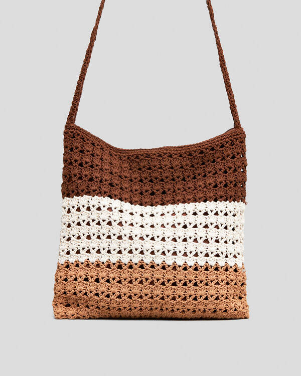 Mooloola Mocha Macrame Bag for Womens