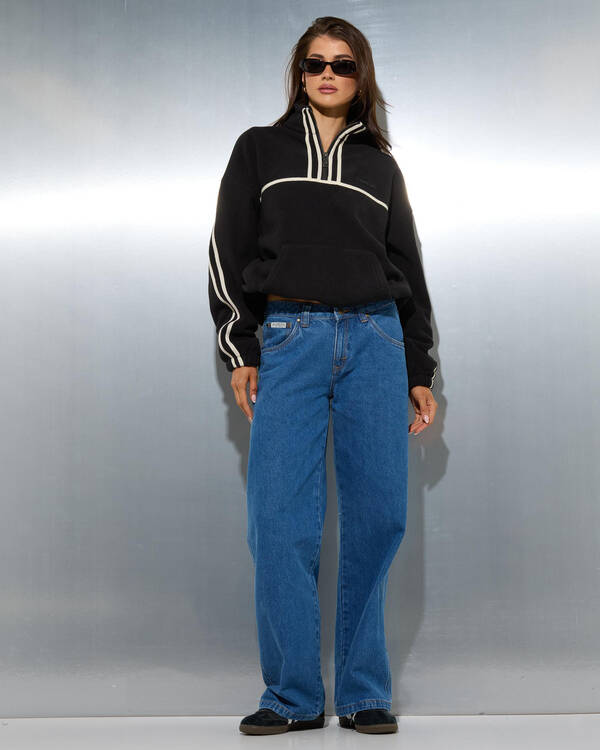 Rusty Bind Me Up Contrast Polar Fleece Sweatshirt for Womens