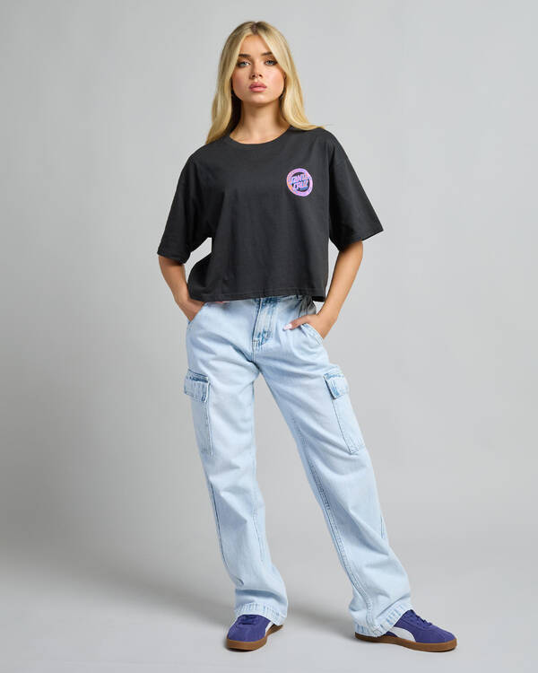 Santa Cruz MFG Dot Multi Fade Cropped T-Shirt for Womens