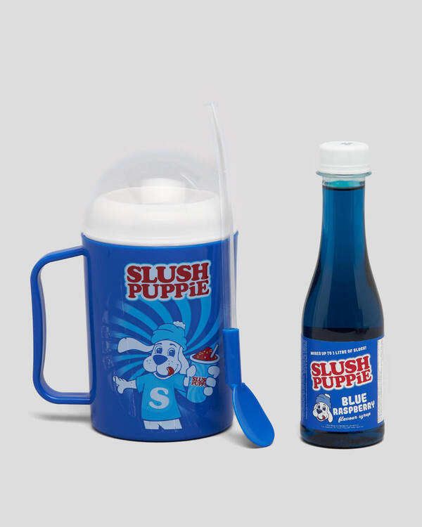 Slush Puppie Slush Puppie Making Cup & Blue Raspberry Syrup Set for Womens