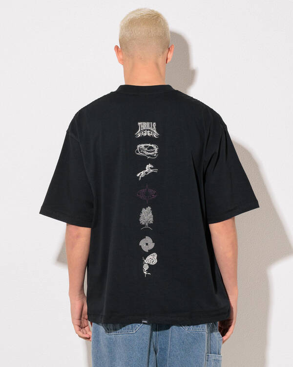 Thrills What We Believe Embro Oversize Box Crop Tee for Mens