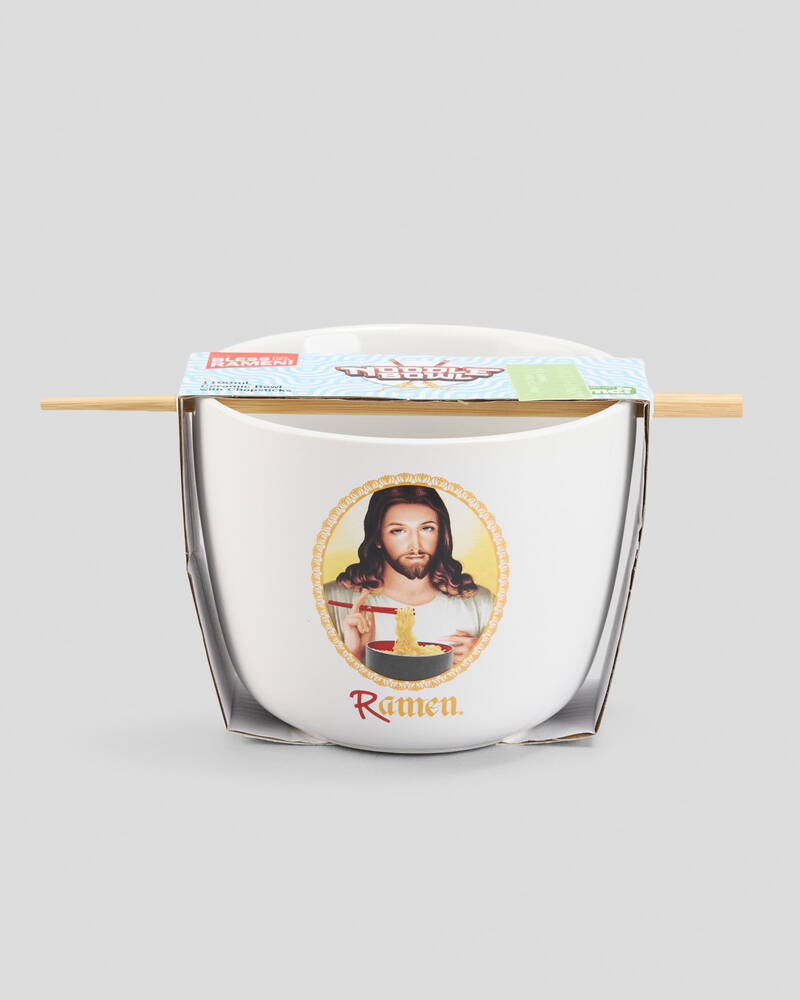 Get It Now Jesus Ramen Ceramic Noodle Bowl with Chopsticks for Unisex