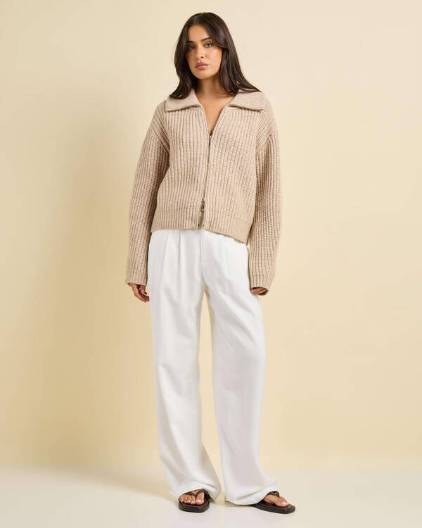 Ava And Ever Zeus Double Zip Knit Jumper for Womens