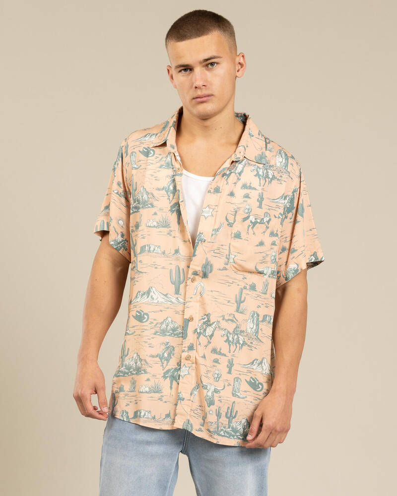 Double Diamond Ranch Desert Rider Short Sleeve Shirt for Mens