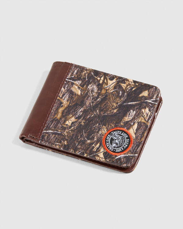 Salty Life Into the Woods Faux Leather Wallet for Mens