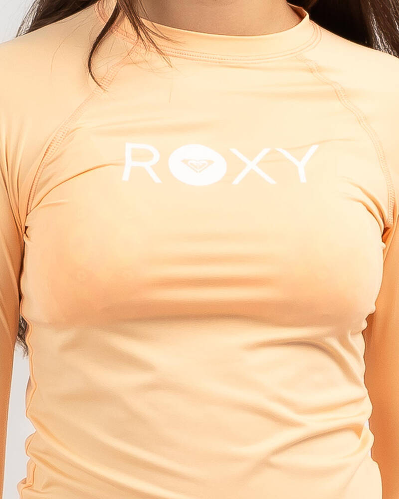 Roxy Girls' Essential Long Sleeve Lycra Rash Vest for Womens